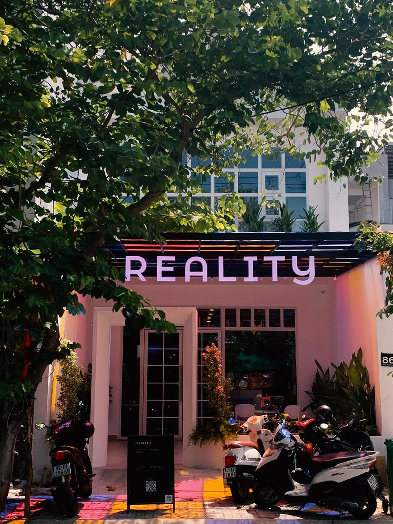 Reality entrance with scooters parked